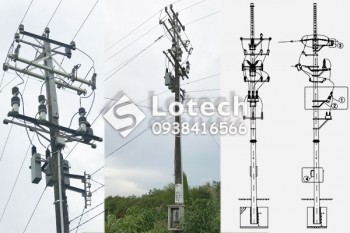 Bản Vẽ Bộ Dao Cắt Tụ Bù Trung Thế - Hình Ảnh Lắp Đặt Thực Tế
