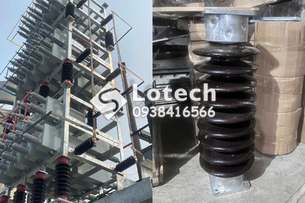 Sứ Đỡ Chịu Lực 35kV Lắp Thanh Đồng Giàn Tụ Bù Trạm 110kV 