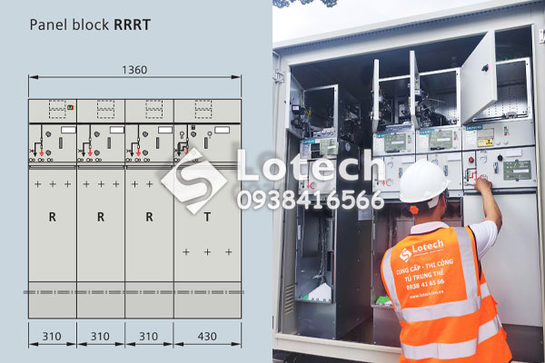 Tủ RMU Siemens 8DJH RRRT Compact - Ghép Nối Tủ R=R=R=T 24kV 