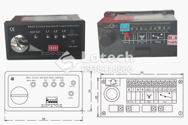 Bản vẽ cấu tạo bộ cảnh báo sự cố đầu cáp ngầm EKL4C Chaobo China