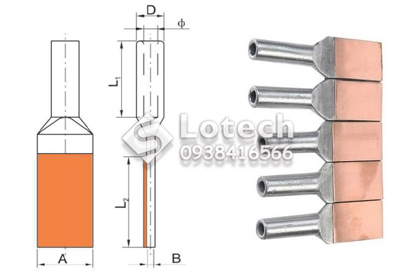 Cấu tạo đầu cốt thẻ bài đồng nhôm