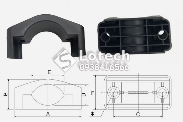 Bản vẽ cấu tạo kẹp cáp tủ điện