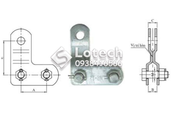 Bản vẽ cấu tạo mắt nối lắp ráp NR - DCE