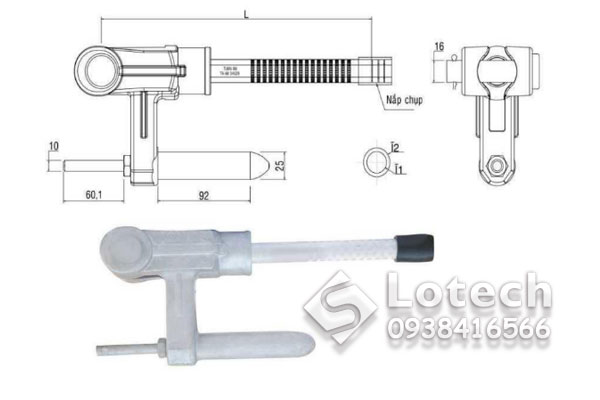 Bản vẽ khóa néo dây bọc Tuấn Ân