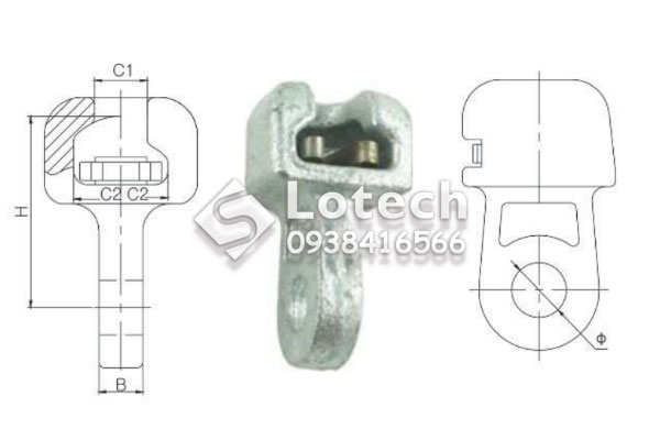 Bản vẽ cấu tạo mắt nối đơn