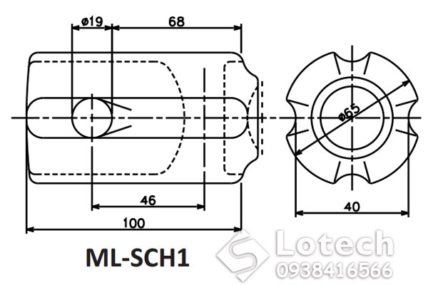 Bản vẽ sứ chằng nhỏ ML-SCH1