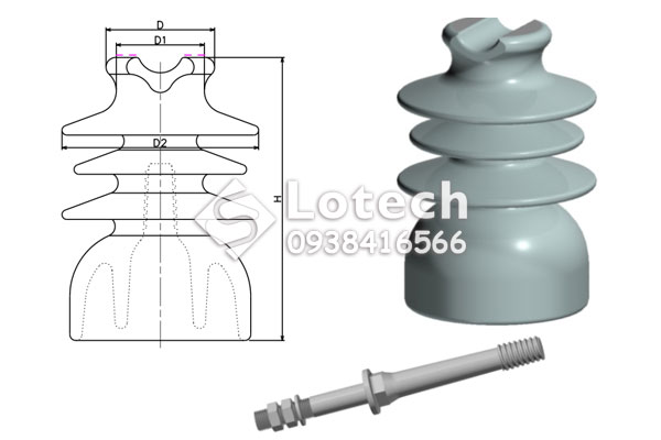 Bản vẽ sứ đứng 24kV Minh Long 2