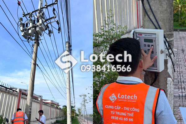 Cài đặt tủ điều khiển đóng cắt tụ bù trung thế tại hiện trường