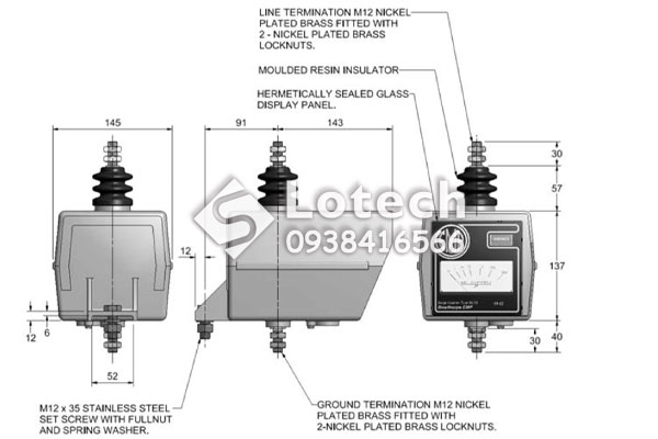 Cấu tạo bộ đếm sét SC13 EMP