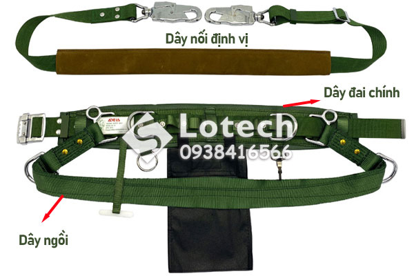 Cấu tạo dây đai an toàn leo trụ điện ADELA SC19