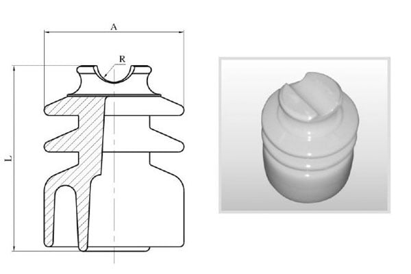 Cấu tạo sứ đứng cách điện trung thế Pin Post