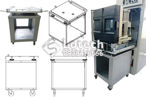 Cấu tạo xe đẩy máy cắt VCB và ứng dụng thực tế