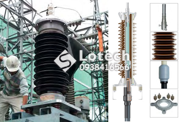 Đầu cáp 110kV cách điện sứ Raychem