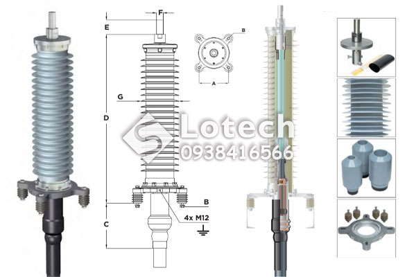 Đầu cáp 110kV ngoài trời Raychem OHVT