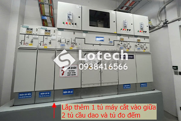 Ghép ngăn mở rộng tủ trung thế Siemens