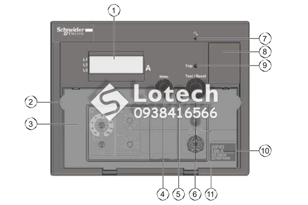 Giao diện Relay VIP40/45 Schneider