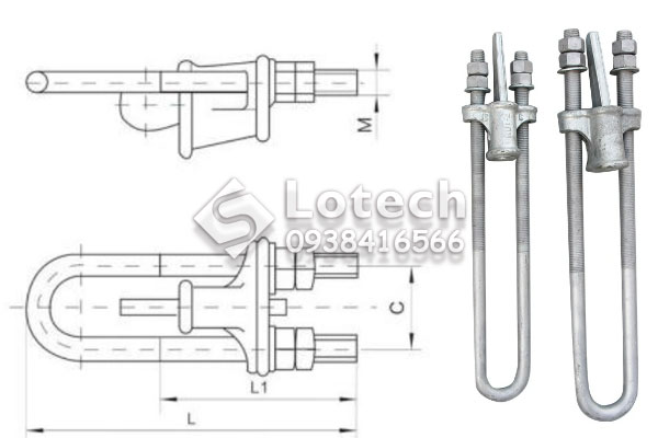 Khóa néo nêm cho dây chống sét mã NU