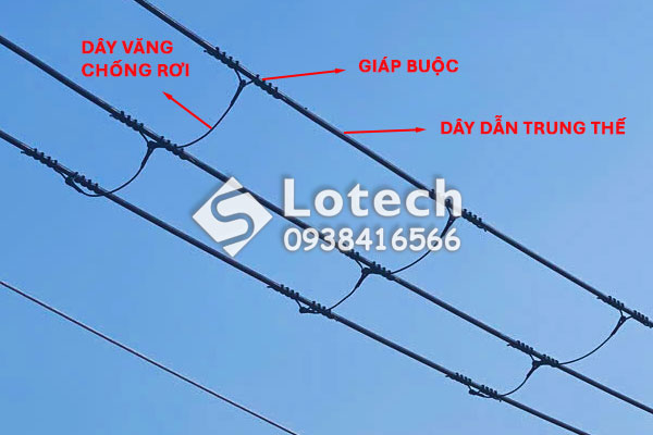Lắp đặt bộ chống rơi dây dẫn trung thế