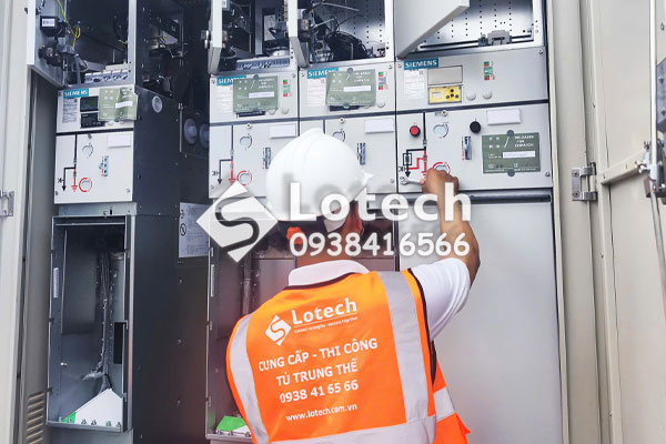 Lotech ghép ngăn tủ RMU Siemens 8DJH R=R=R=T 24kV
