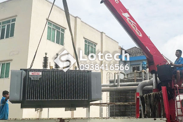 Lotech giao hàng máy biến áp Amorphous 1600kVA THIBIDI