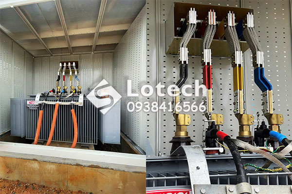 Ngăn máy biến áp trạm kios đôi