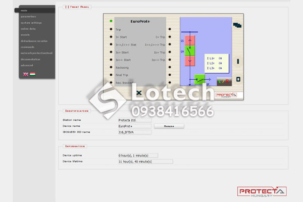 Phần mềm Eurocap cấu hình Relay Protecta