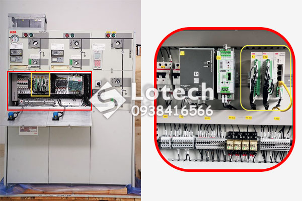 RTU530 lắp đặt ngăn giữa tủ RMU ABB