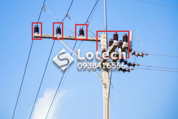 Sứ đứng Line Post lắp đặt trên đường dây 22kV