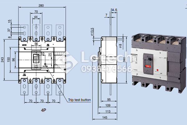 Thông số MCCB LS ABS804c 800A