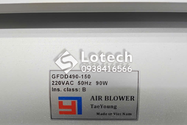 Thông số quạt máy biến áp TaeYoung