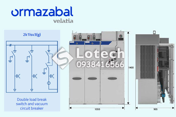 Tủ RMU Ormazabal ga/gae630 2k1lsv3